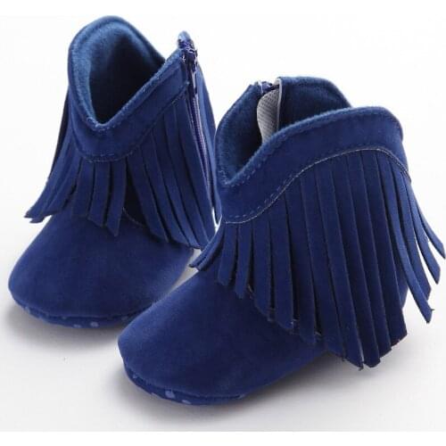 Winter Fringe Fashion Classic Pretty BabyGirl Shoes Short Snow Boots Toddler First Walkers Warm Shoesgirl Training Learning Walk