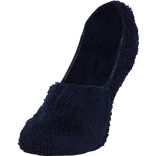 1 Pair Womens Plush Home No Show Socks