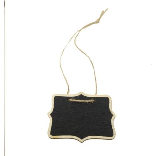10Pcs/lot wedding decoration Vintage Mini Wood Blackboard Wooden with burlap rope memo Message board for home Party Decoration