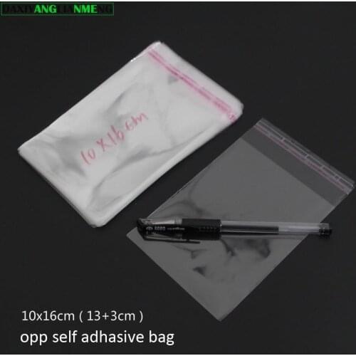 500pcs/lot 10x13+3cm clear transparant OPP self adhesive Packing bags for magazines newspapers photos, CDs bread, popcorn, nuts