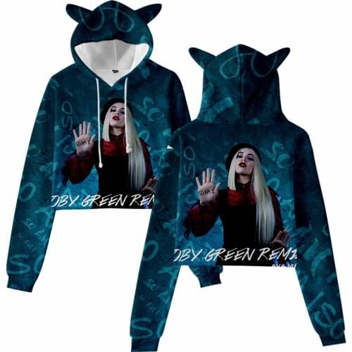 2021 popular Ava Max Cat Ears Hoodie OMG Ava Max Hoodies Women Pullovers Full Sleeve length Casual Clothing Style Hoodie