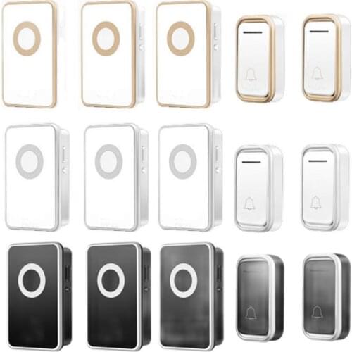 2 emitters 3 receivers wireless door bell set by 110-220V doorbell Waterproof long range 300M door chime door ring villa use