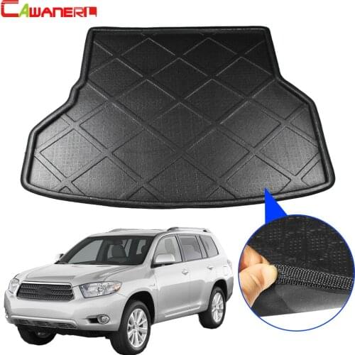 Cawanerl Car Tail Trunk Mat Boot Tray Liner Cargo Carpet Mud Floor Luggage Pad For Toyota Highlander Kluger XU40 2008-2013