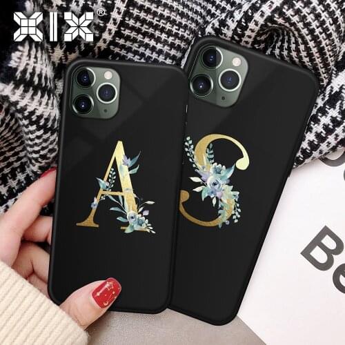 XIX English Letters Black Soft Phone Case for iPhone XS Max Case SE 2020 7 8 Plus X XS Silicone Back Cover for iPhone XR Case