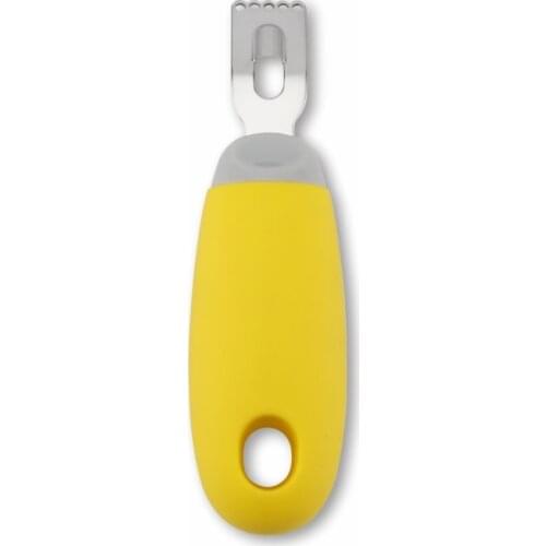 Citrus Zester Grater with Channel Knife Ultra Sharp Blade Soft-Touch Handle Dishwasher Safe Hanging Loop Lemon Tool KITCHENDAO