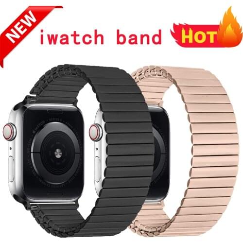 Stainless Steel Elastic Watch Band for Apple Watch Series 6 5 4 3 Se for Apple Watch 44mm 42mm 40mm 38mm Bracelet Accessories