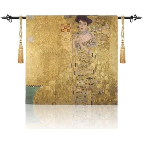Belgium Tapestries Gold Thread Tapestry Cotton Jacquard Medieval European Character Adela Wall Hanging Decoration Painting Cloth
