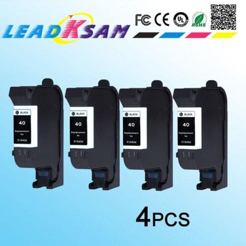 4pcs black Ink Cartridge Compatible for hp40 C51640A for 40 Designjet 230 330 430 450 250C 650C 480ca 488ca