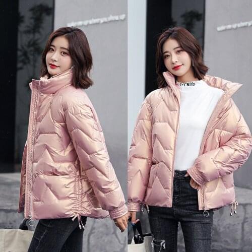 Women Winter Jackets and Coats Korean Solid Thick Warm Parkas Woman Cotton Padded Zipper Outwear Clothing Female