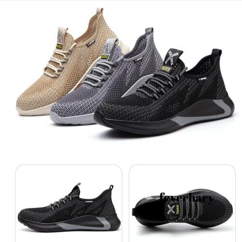 Lightweight Safety Shoes Work Safety Boots Men Boots Steel Toe Work Shoes Outdoor Sneakeres Puncture-Proof Work Sneakers Men