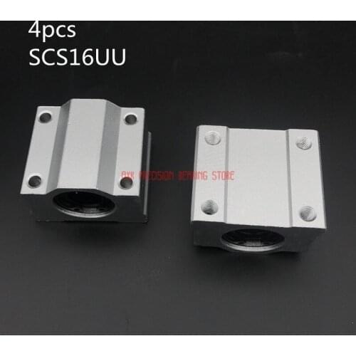 2019 Limited AXK Linear Rail Cnc Router Parts 4pcs/lot Free Shipping Sc16uu Scs16uu 16mm Linear Ball Bearing Block Cnc Router