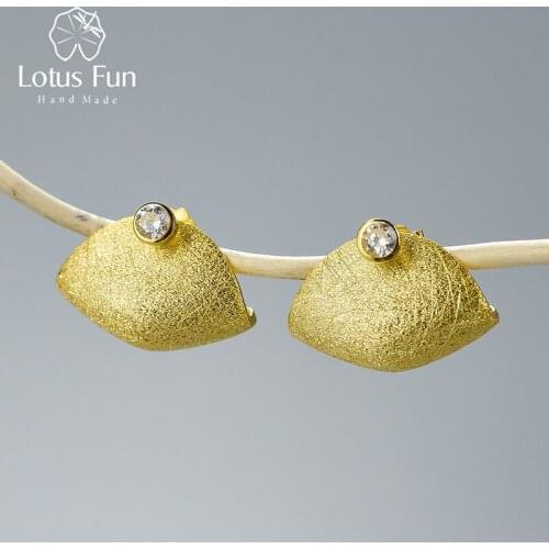 Lotus Fun Real 925 Sterling Silver Natural Zirconia Handmade Fine Jewelry Creative Handbag Design Stud Earrings Best Gift Brinco
