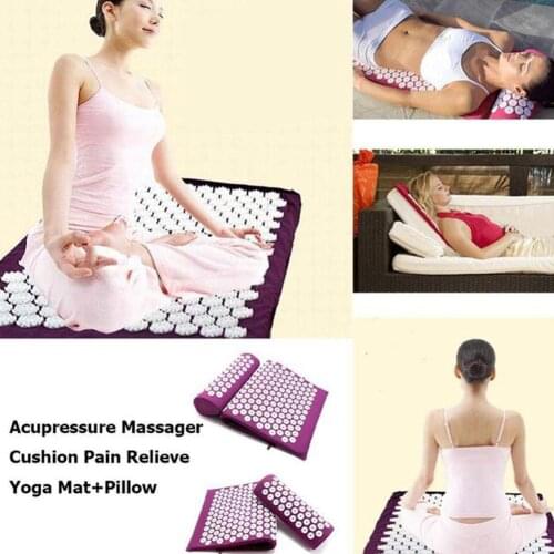 Acupressure Massager Needle Yoga Mat/pillow/set Head Back Pain Shiatsu Massager Body Neck Massager Relieve Relaxation A9K1