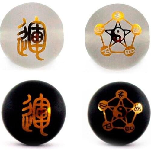 Natural Bronzing Rune Double Sided Carved Symbols Gemstones Alphabet Beads, Crystals, Pink Crystals, Amethysts Jewelry Making