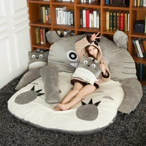 Japanese anime Totoro plush beanbag cartoon cat bed tatami mattress cute children sleeping bag for adults and kids gift