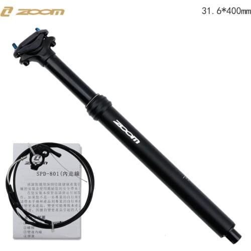 ZOOM Mountain Bike Height Adjustable Line Control Seat Post 30.9/31.6mm Aluminum Alloy Dropper Seatpost Road Bicycle Parts