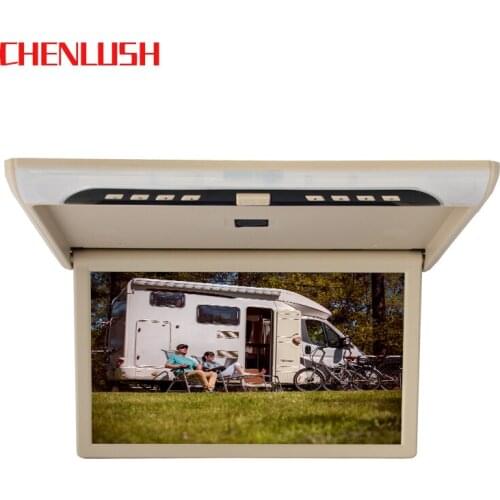 19'' Car Roof Monitor LCD Flip Down Screen Overhead Multimedia Video Ceiling Roof mount Display Build in IR/FM Transmitter USB