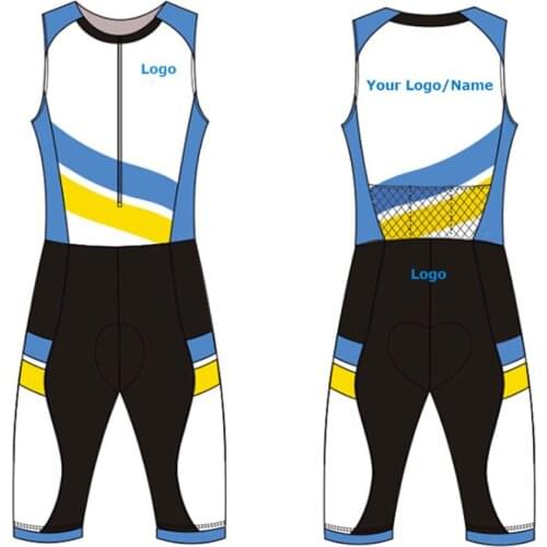 Manufacturer Custom-Designed Sleeveless Bicycle Club Bike Team Cycling Triathlon Clothing Skin suit Jersey Tri Suit
