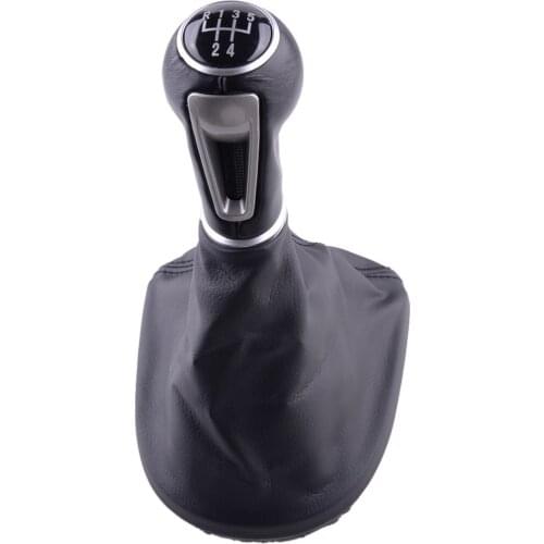 Beler Gear Shift Stick Knob Gaiter Boot Cover Frame Fit For Seat Leon II Toledo III Altea XL 2006 2007 2008 2009 5 Speed