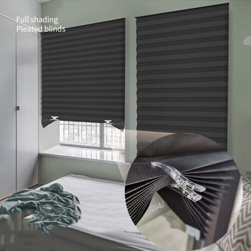 Self Adhesive Curtain Pleated Blind Balcony Shades Non Woven Fabric Home