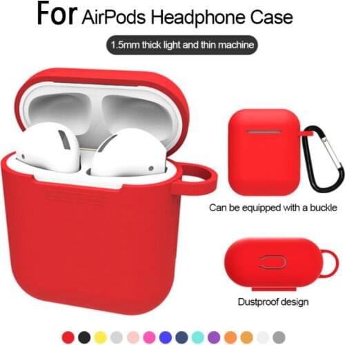 Silicone Earphone Case For Apple Airpods Bluetooth Earphone Protector Shell Shockproof Earphone Cover For Airpods With Hook