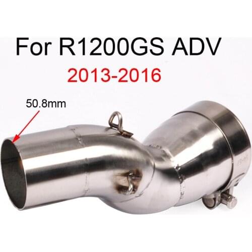 Motorcycle Exhaust Connection Middle Link Pipe Stainless Steel Slip on For R1200GS ADV with Out Exhaust