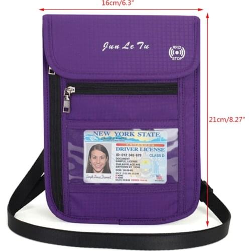 THINKTHENDO Fashion Travel Pouch RFID Blocking Purse Neck Wallet Cards Money Passport Holder For Women Men 7 Color 2020 Bags