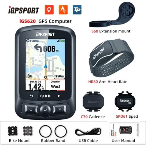 Color Screen Cycle Computer GPS iGS620 iGPSPORT Tracker Bike Navigation Speedometer IPX7 3000 Hours Data Storage