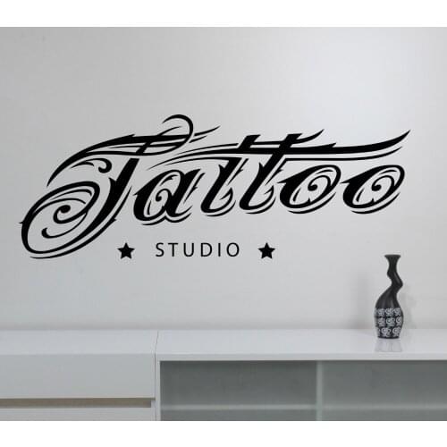 Tattoo Studio Logo Wall Stickers Vinyl Special Modern Design Decor Art Mural Cool Wall Decal Fashion Interior Window DecalSYY939