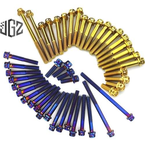 Motorcycle Stainless Steel Engine Screws Nut Bolt Cap Cover Decoration Bluing Gold for Yamaha SNIPER 150 All Year Accessories