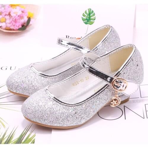Yoliyolei Low Heels Kids Leather Shoes Girls Wedding Dress sandales Children Princess Dance Shoes For Girls Casual Party 3-12Y