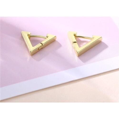 Punk Jewelry Boho Minimalist Earrings Male Female Creative Triangle Hoop Earrings Hip Hop Metal Geometric Earrings For Women Men