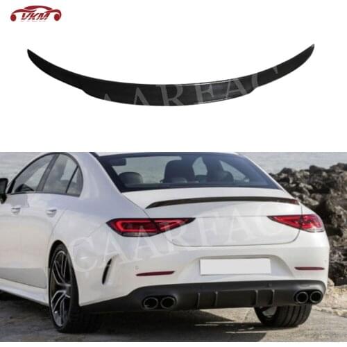For Benz W257 Carbon Fiber Rear Spoiler Wing Car Decoration For Benz CLS Class C257 CLS260 300 350 450 CLS53 AMG 2019 UP