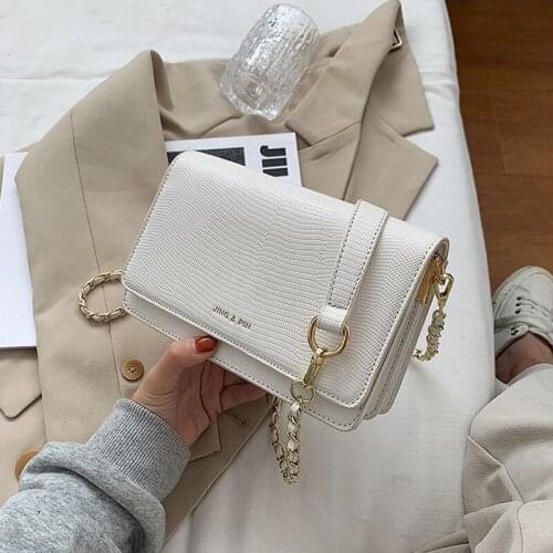 Vintage Stone Pattern Simple PU Leather Crossbody Bags for Women 2020 Shoulder Handbags and Purses Womens Luxury Hand Bag