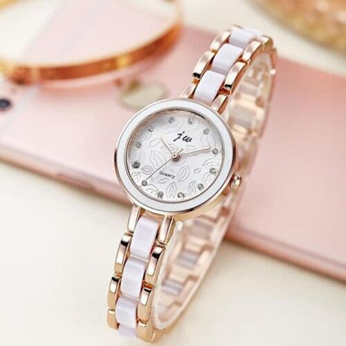 Womens Korean Fashion Watch Fashion Womens Watch Rhinestone Steel Band Student Quartz Watch