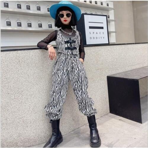 2021 Korea style girls 2 pcs set vest+long pants fashion autumn girls suit 4-9t B701