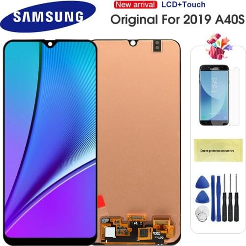 Original 6.4'' Super AMOLED For Samsung Galaxy A40S A407 LCD Display Touch Screen Digitizer Assembly Replacement For A40S A407