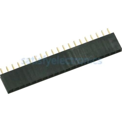 10Pcs 20Pin 2.54mm Single Row Female Pin Header 1x20 Straight Pin Socket Connector Pitch for Arduino