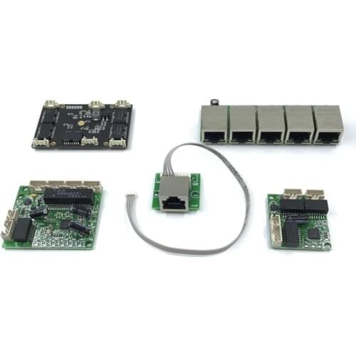 100M switch Unmanaged 5port 10/100M industrial Ethernet switch module Motherboard Ethernet PCBA board OEM Auto-sensing Ports