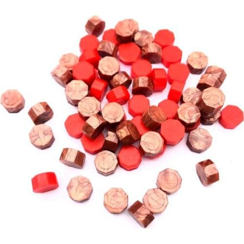 200pcs 7 Color Vintage Sealing Wax Wedding Invitation Decorative Supply Fire Paint Wax Octagonal Small Bag With Lacquer Seal Wax