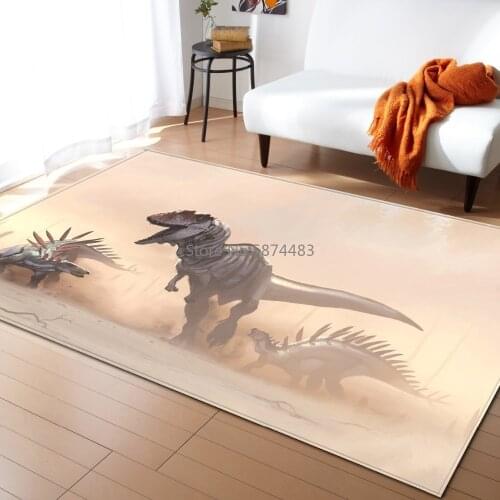3D Dinosaur Decoration Large Carpet Living Room Area Carpet Soft Flannel Boy Gift Carpet Pad Carpet