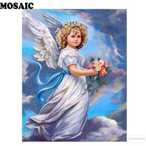 5D DIY Diamond Embroidery Angel Kids Series Diamond Painting Cross Stitch Painting Full Square Drill Mosaic wall Pictures