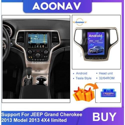 Car HD vertical touch screen Tesla GPS For-JEEP Grand Cherokee 2013 Model 2013 4X4 limited Auto Stereo Radio Multimedia Player