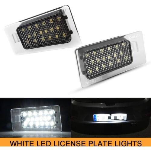 White LED Number License Plate Light No Error For Hyundai Solaris Sedan HCR Elantra Avante Kia KX3 Ceed Cerato Forte MK3