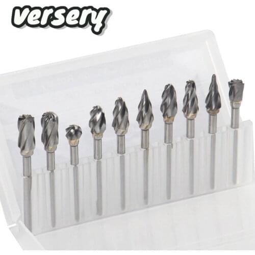 Free Shipping 10PCS/Set 3mm Shank 6mm Coarse Teeth Tungsten Carbide Rotary File Burr For Grinding Wood Aluminum Milling Cutter