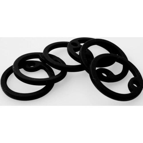 Black Rubber Circle Silencer Dogtags Silencer DIY Jewelry Accessories For 28mm*49mm Tags