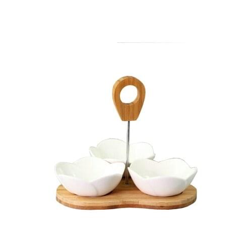 Pure White Ceramic Snack Dish Kitchen Supplies seasoning jar set Household Seasoning Plate Sauce Tray Vinegar Bowl