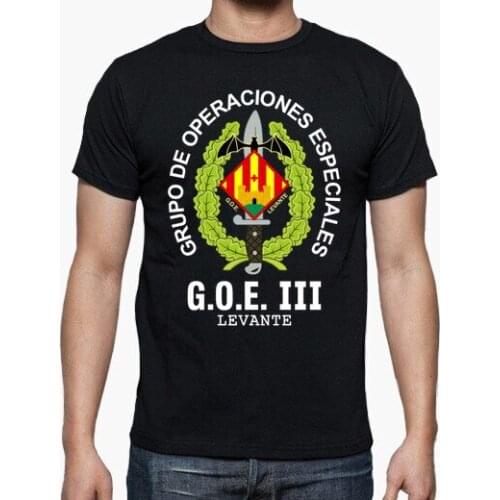 Spanish Legion GOE III Levante Mod 1 Special Operations Emblem T-Shirt. Summer Cotton O-neck Mens Short Sleeve T-Shirt New S-3XL