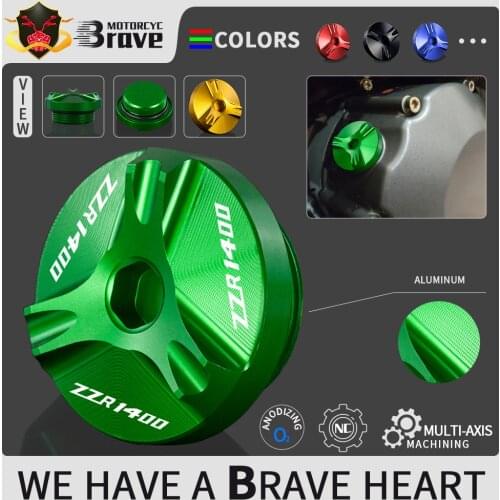 Motorcycle Oil Filler Cap Engine Plug Cover For Kawasaki Z300 2015 2016 2017 ZZR1200 02 - 05 ZZR1400 06 - 19 ZZR 1200 1400