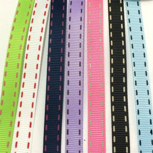 LUCKY ZAKKA - 3/8"(10mm) mixed Color Grosgrain Ribbon for hairbows 14yard/set 2YARD/colors assorted Jump edge ribbon printing